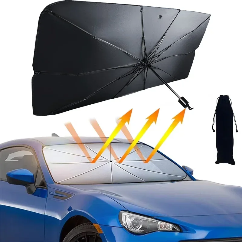 Солнцезащитный зонт-шторка для – обзор и цена Car Sunshade Windshield Umbrella Foldable