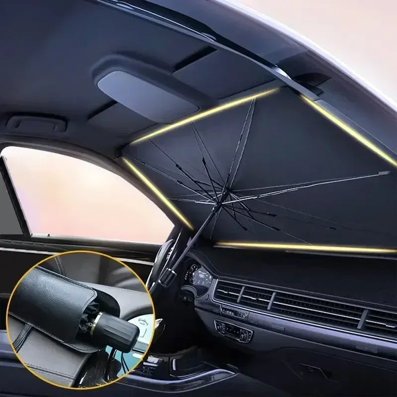 Складной солнцезащитный козыре – обзор и цена Car Sunshade Windshield Umbrella Foldable