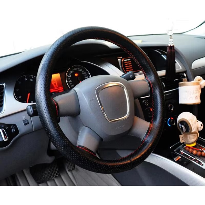 Новый 36 38 40 см из натуральн – обзор и цена Car Steering Wheel Cover Anti Slip Breathable